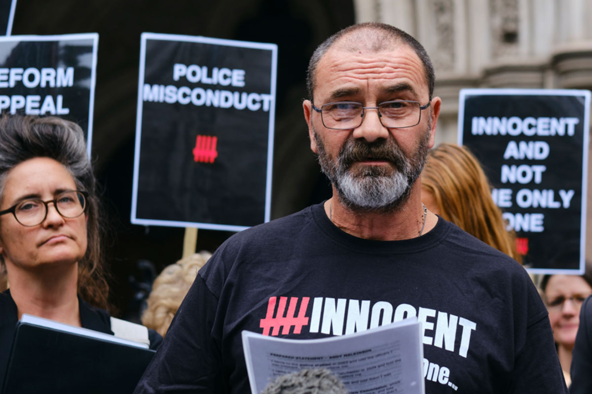 This charity and law practice fights miscarriages of justice. Andy Malkinson was cleared after 17 years in prison following a wrongful conviction for rape. Project image
